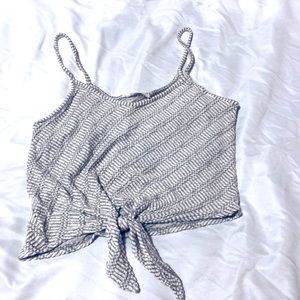 Cute striped grey crop tank!